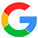 Logo Google multicolore G composé de segments rouge, jaune, vert et bleu.